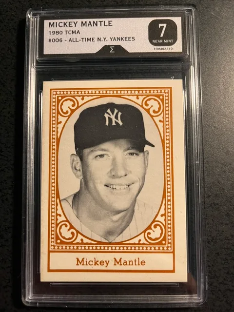 MICKEY MANTLE 1980 TCMA ALL TIME YANKEES #006-GRADED 7