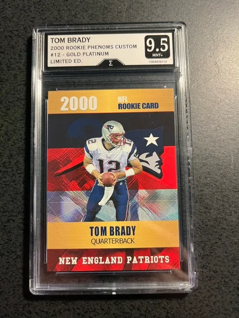 TOM BRADY 2000 LIMITED EDITION ROOKIE CARD #12--GRADED 9,5