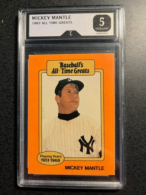 MICKEY MANTLE 1987 ALL TIME GREATS-GRADED 5