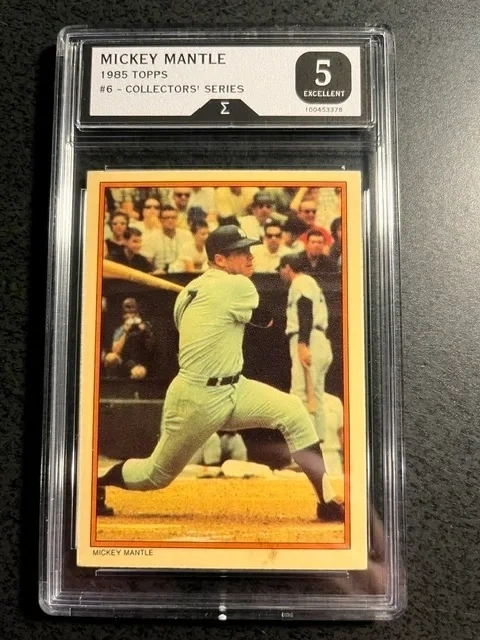 MICKEY MANTLE 1985 TOPPS COLLECTOR SERIES #6--GRADED 5