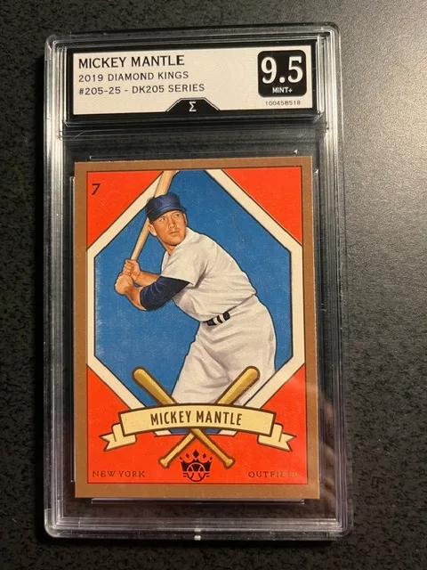 MICKEY MANTLE DIAMOND KINGS #205-25-GRADED 9.5