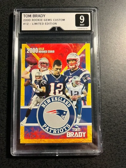 TOM BRADY 2000 LIMITED EDITION ROOKIE CARD #12--GRADED 9