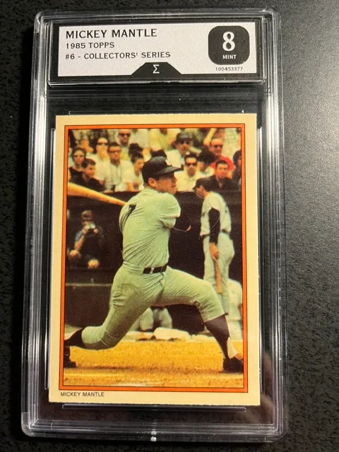 MICKEY MANTLE 1985 TOPPS COLLECTORS CHOICE  #6--GRADED 8