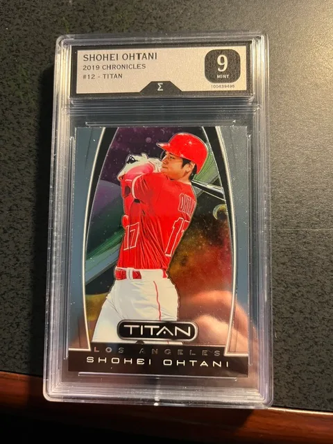 SHOHEI OHTANI 2019, 2ND YEAR CHRONICLES TITAN #12 -GRADED 9