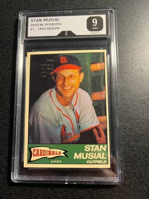 STAN MUSIAL 2020 ,1953 SEASON CARD #1--GRADED 9