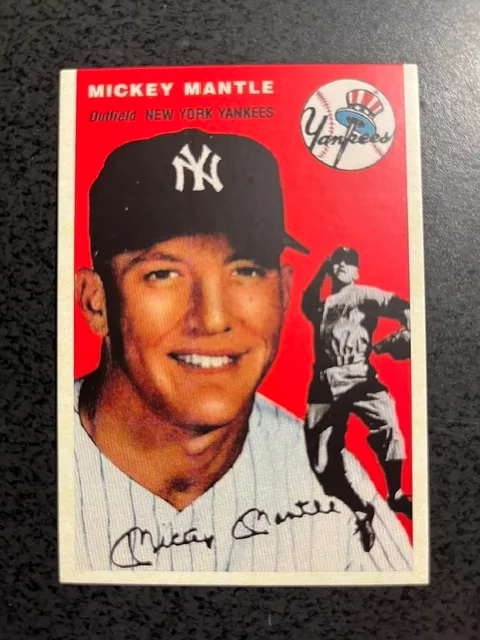 MICKEY MANTLE 1996= 1954 TOPPS ARCHIVES REPRINT-MINT COND.