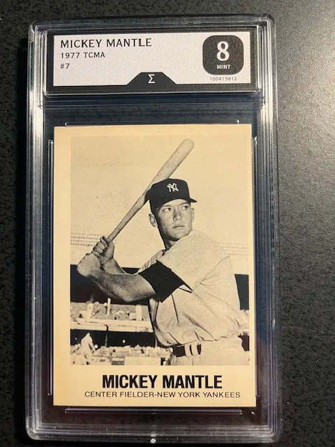 MICKEY MANTLE 1977 TCMA #7=GRADED 7