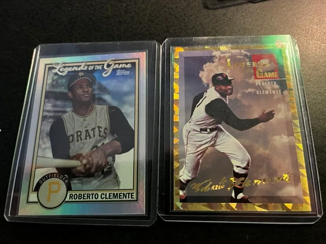 ROBERTO CLEMENTE 2 CARD SET PROMO CARD & TOPPS LEGENDS CARD