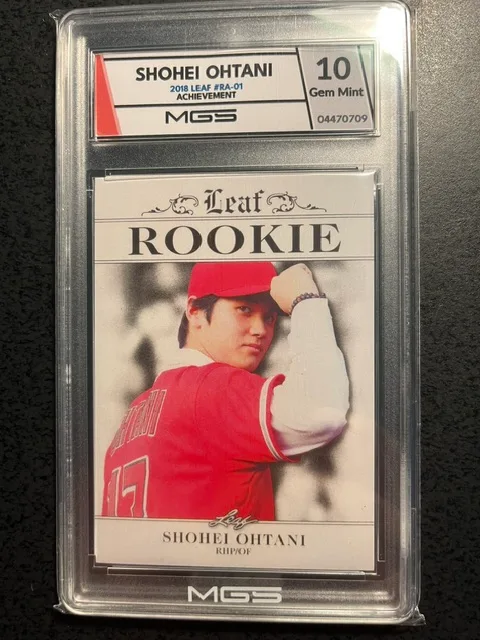 SHOHEI OHTANI 2018 LEAF ROOKIE CARD #RA-01-GRADED 10