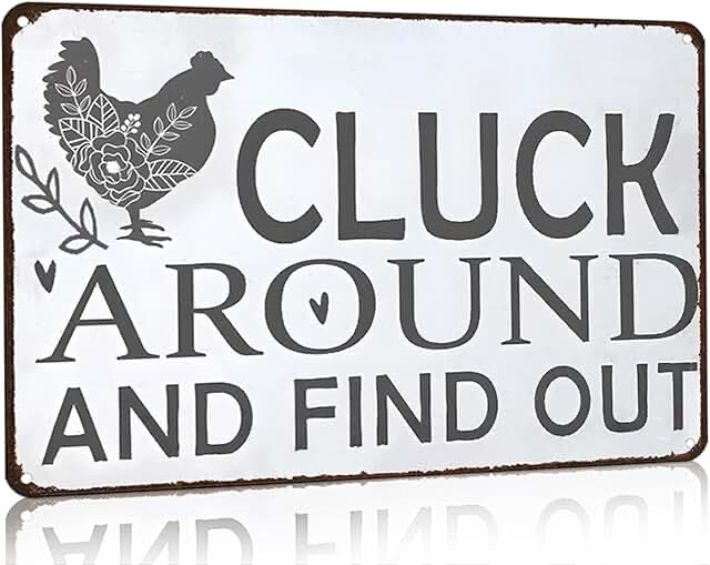 Chicken metal sign