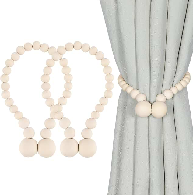 Magnetic curtain tiebacks  2  pack