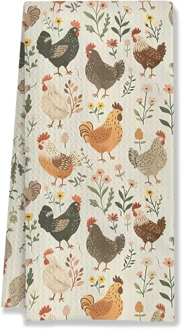 Farmhouse chicken rooster kitchen towels